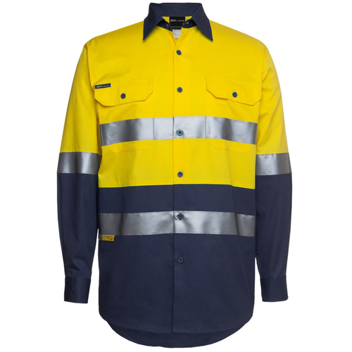 WORKWEAR, SAFETY & CORPORATE CLOTHING SPECIALISTS  - JB's HI VIS L/S (D) 150G WORK SHIRT