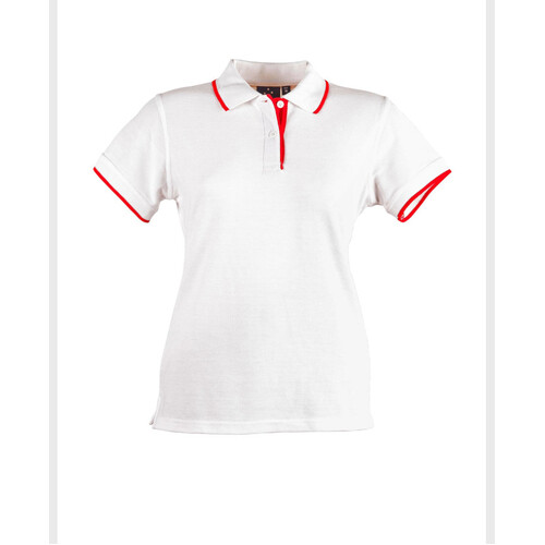 WORKWEAR, SAFETY & CORPORATE CLOTHING SPECIALISTS  - Ladies  Poly/Cotton Contrast Pique Short Sleeve Polo
