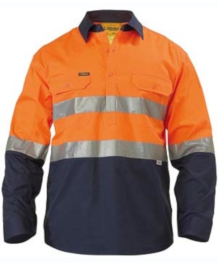 Bisley 3M Taped Lightweight Hi Vis Shirt Longsleeve | Workwear in ...