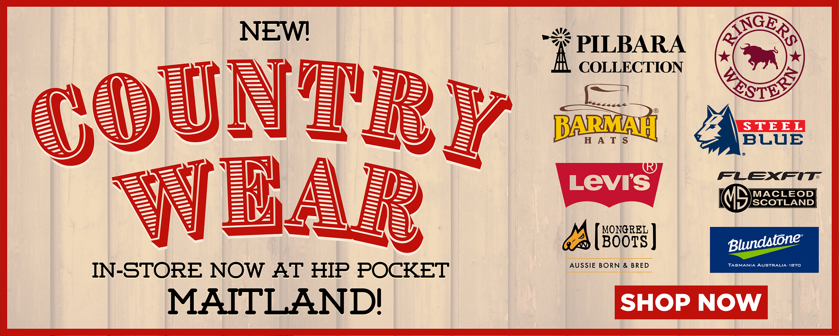 Country Wear Banner Desktop