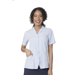WORKWEAR, SAFETY & CORPORATE CLOTHING SPECIALISTS  - Ezylin Dual Pocket Stripe Short Sleeve Shirt - Ladies