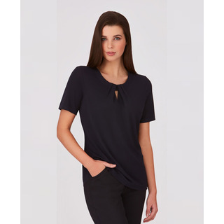 WORKWEAR, SAFETY & CORPORATE CLOTHING SPECIALISTS  - The Keyhole Knit Blouse - Short Sleeve - Ladies