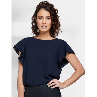 WORKWEAR, SAFETY & CORPORATE CLOTHING SPECIALISTS  - Amity - Flutter Sleeve Blouse