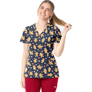 WORKWEAR, SAFETY & CORPORATE CLOTHING SPECIALISTS  - Printed V-neck top