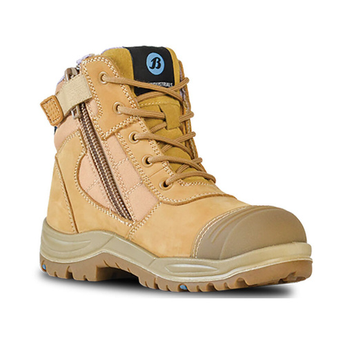 WORKWEAR, SAFETY & CORPORATE CLOTHING SPECIALISTS  - Dakota - Ladies Wheat Nubuck Zip / Lace Safety Boot