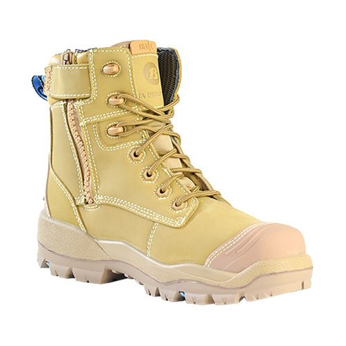 WORKWEAR, SAFETY & CORPORATE CLOTHING SPECIALISTS  - Longreach Ct Zip - Helix Ultra Wheat Zip/Lace Safety (Composite Toe)