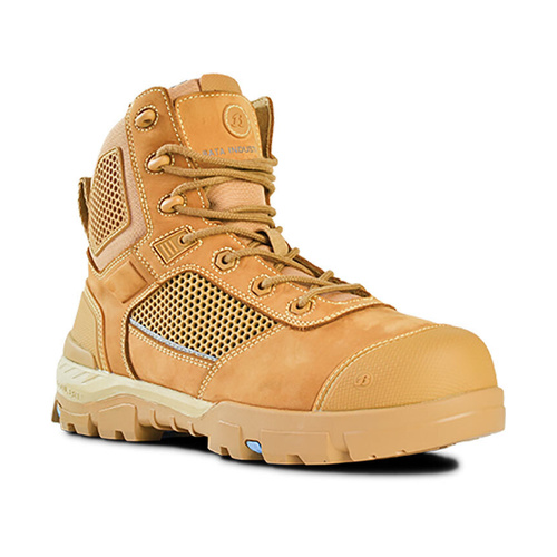 WORKWEAR, SAFETY & CORPORATE CLOTHING SPECIALISTS  - Avenger - Super Boot Wheat Nubuck Zip / Lace Safety Boot