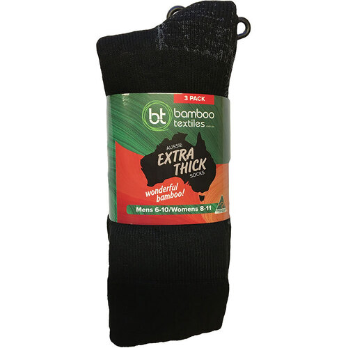 WORKWEAR, SAFETY & CORPORATE CLOTHING SPECIALISTS  - Aussie Extra Thick Socks - 3 Pack