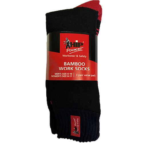 WORKWEAR, SAFETY & CORPORATE CLOTHING SPECIALISTS  - Hip Pocket - 3 Yarn Work Sock (3 Pack)