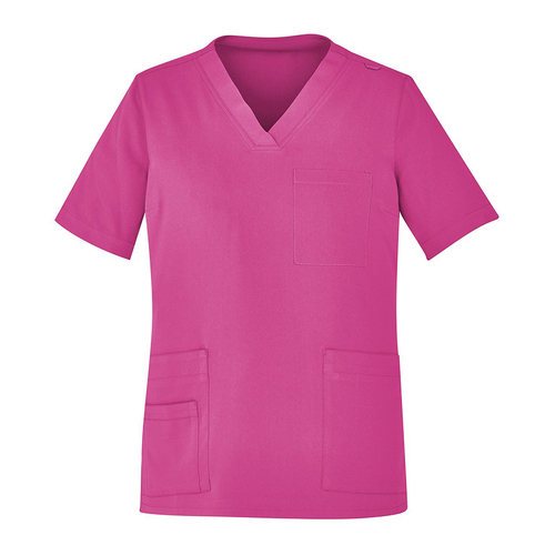 WORKWEAR, SAFETY & CORPORATE CLOTHING SPECIALISTS  - PINK RIBBON U Scrub Top