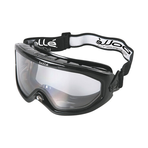 WORKWEAR, SAFETY & CORPORATE CLOTHING SPECIALISTS  - BLAST DUO Charcoal PVC Frame AS/AF Clear Lens - Top Vent Closed - With Foam - Goggles
