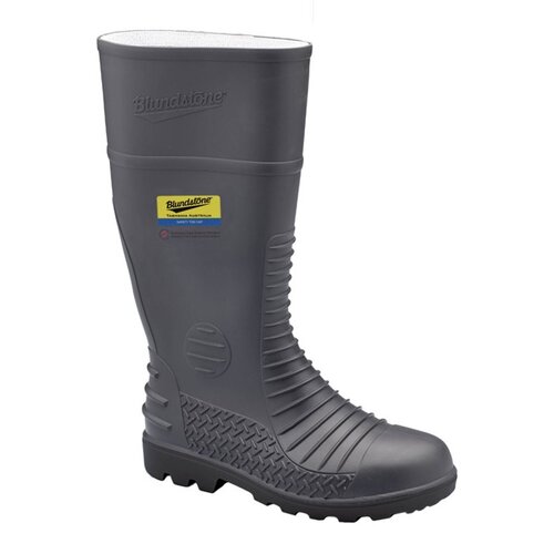 WORKWEAR, SAFETY & CORPORATE CLOTHING SPECIALISTS  - 025 - Gumboots Safety - Grey comfort arch steel toe boot