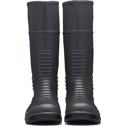 WORKWEAR, SAFETY & CORPORATE CLOTHING SPECIALISTS  - Grey waterproof Metatarsal guard gumboot with Penetration resistant midsole