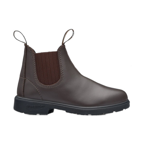 WORKWEAR, SAFETY & CORPORATE CLOTHING SPECIALISTS  - Child's brown premium leather elastic side boot