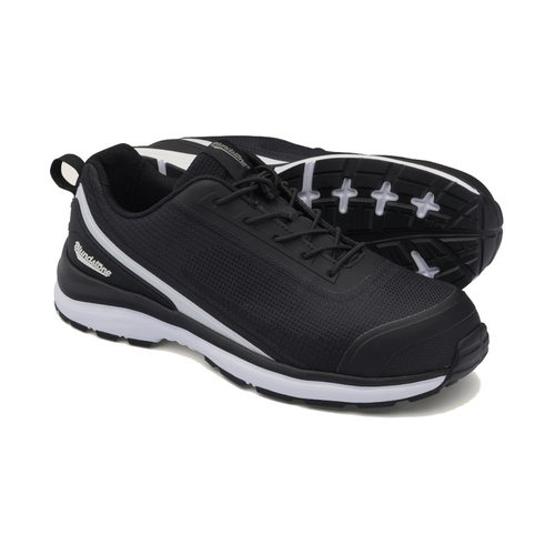 WORKWEAR, SAFETY & CORPORATE CLOTHING SPECIALISTS  - Black/white breathable nylon upper anti-static safety jogger