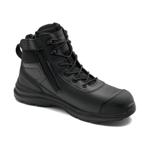 WORKWEAR, SAFETY & CORPORATE CLOTHING SPECIALISTS  - Black microfibre anti-static uniform safety hiker - composite toe cap
