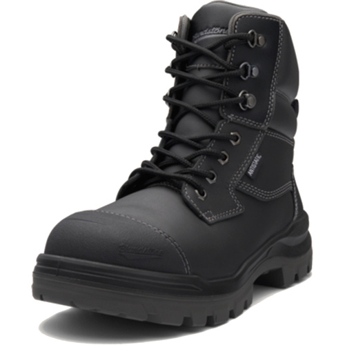 WORKWEAR, SAFETY & CORPORATE CLOTHING SPECIALISTS  - RotoFlex Black water-resistant Platinum leather 150mm zip sided safety boot