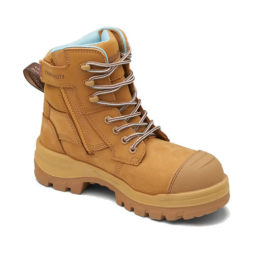 WORKWEAR, SAFETY & CORPORATE CLOTHING SPECIALISTS  - 8860 - RotoFlex - Womens Wheat water-resistant nubuck 150mm zip side safety boot
