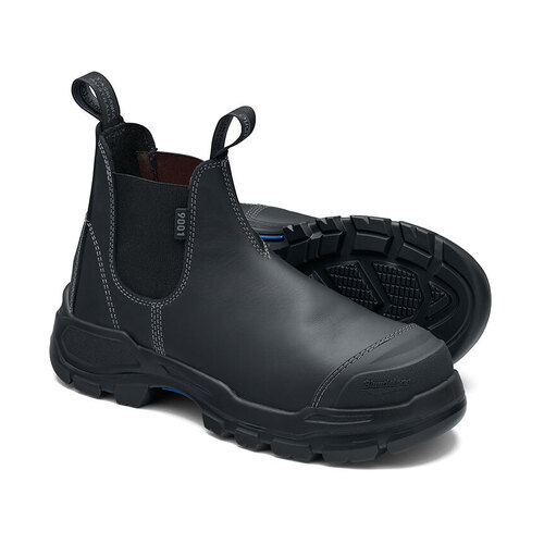 WORKWEAR, SAFETY & CORPORATE CLOTHING SPECIALISTS  - 9001 - RotoFlex Black water-resistant Platinum leather elastic side safety boot