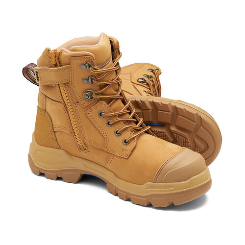 WORKWEAR, SAFETY & CORPORATE CLOTHING SPECIALISTS  - 9060 - RotoFlex Wheat water-resistant nubuck 150mm zip sided safety boot