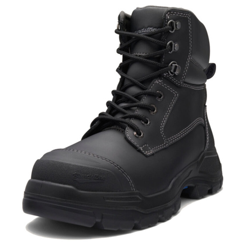 WORKWEAR, SAFETY & CORPORATE CLOTHING SPECIALISTS  - RotoFlex Black water-resistant Platinum leather 150mm zip sided safety boot