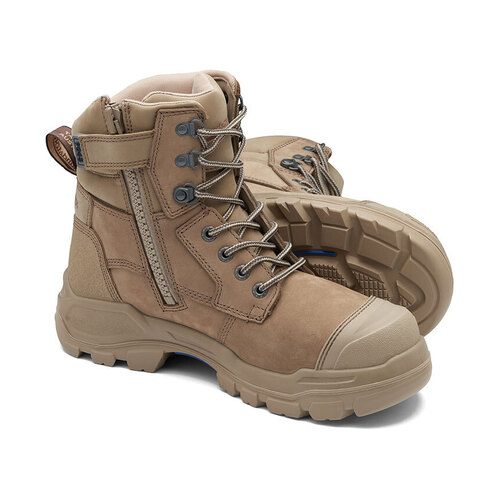 WORKWEAR, SAFETY & CORPORATE CLOTHING SPECIALISTS  - 9063 - RotoFlex Stone water-resistant nubuck 150mm zip sided safety boot