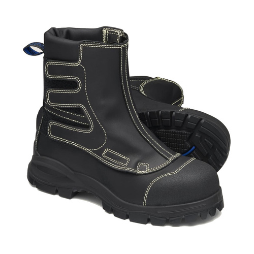 WORKWEAR, SAFETY & CORPORATE CLOTHING SPECIALISTS  - Black flame retardant leather smelter boot