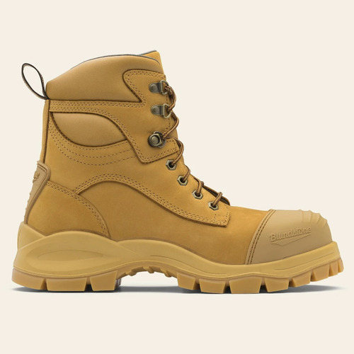 WORKWEAR, SAFETY & CORPORATE CLOTHING SPECIALISTS  - 992 - UNISEX ZIP UP SERIES SAFETY BOOTS - WHEAT