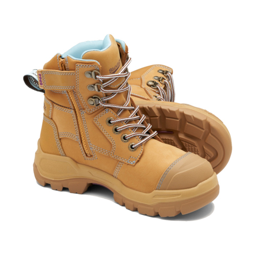 WORKWEAR, SAFETY & CORPORATE CLOTHING SPECIALISTS  - 9960 - RotoFlex Wheat water-resistant nubuck 150mm zip sided women's safety boot