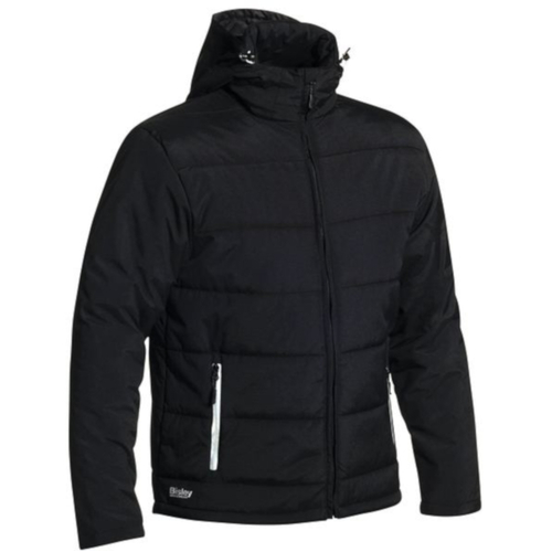 WORKWEAR, SAFETY & CORPORATE CLOTHING SPECIALISTS  - PUFFER JACKET WITH ADJUSTABLE HOOD