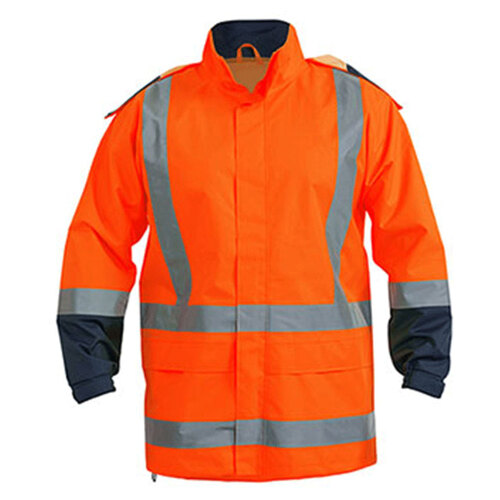 WORKWEAR, SAFETY & CORPORATE CLOTHING SPECIALISTS  - TAPED HI VIS RAIN SHELL JACKET (WATERPROOF)