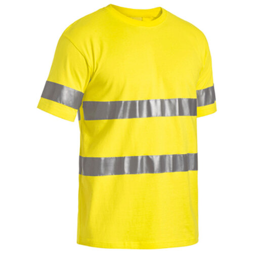 WORKWEAR, SAFETY & CORPORATE CLOTHING SPECIALISTS  - TAPED HI VIS COTTON T-SHIRT