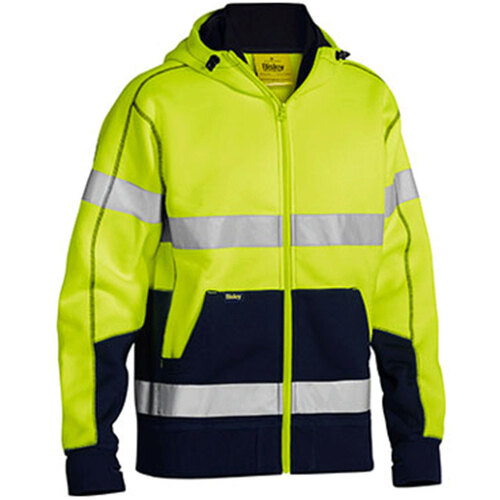 WORKWEAR, SAFETY & CORPORATE CLOTHING SPECIALISTS  - TAPED HI VIS FLEECE HOODIE