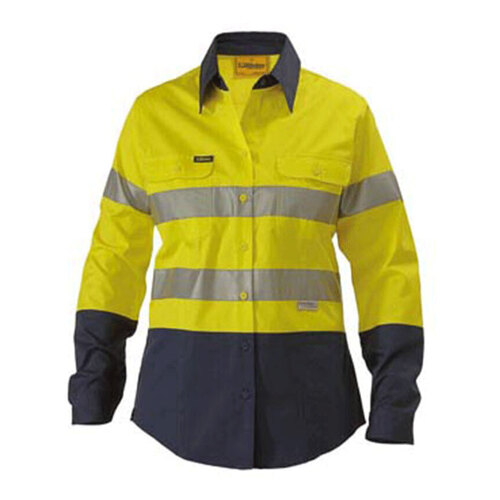 WORKWEAR, SAFETY & CORPORATE CLOTHING SPECIALISTS  - WOMENS 3M TAPED COOL LIGHTWEIGHT HI VIS SHIRT - LONG SLEEVE