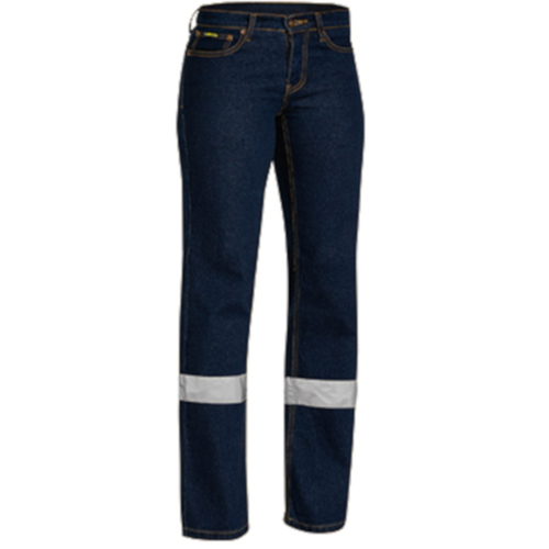 WORKWEAR, SAFETY & CORPORATE CLOTHING SPECIALISTS  - WOMENS 3M TAPED ROUGH RIDER DENIM STRETCH JEAN