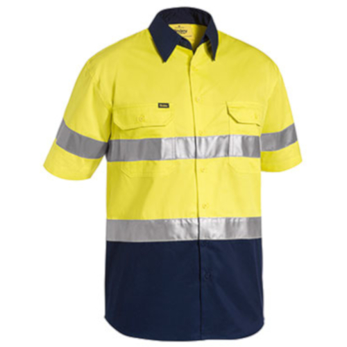 WORKWEAR, SAFETY & CORPORATE CLOTHING SPECIALISTS  - 3M TAPED TWO TONE HI VIS COOL LIGHTWEIGHT SHIRT - SHORT SLEEVE