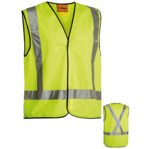 WORKWEAR, SAFETY & CORPORATE CLOTHING SPECIALISTS  - HI VIS VEST X BACK TAPE