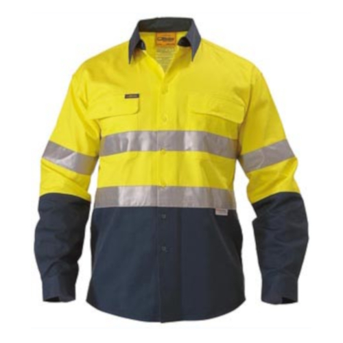 WORKWEAR, SAFETY & CORPORATE CLOTHING SPECIALISTS  - 3M TAPED HI VIS DRILL SHIRT - LONG SLEEVE