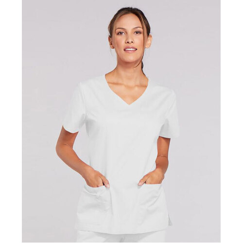 WORKWEAR, SAFETY & CORPORATE CLOTHING SPECIALISTS  - Poly Cotton Stretch V Neck Top