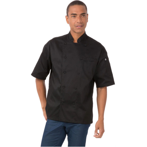 WORKWEAR, SAFETY & CORPORATE CLOTHING SPECIALISTS  - Palermo Short Sleeve Chef Jacket w/ Cool Vent