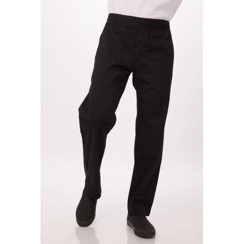 WORKWEAR, SAFETY & CORPORATE CLOTHING SPECIALISTS  - Lightweight Black Slim Fit Chef Pants