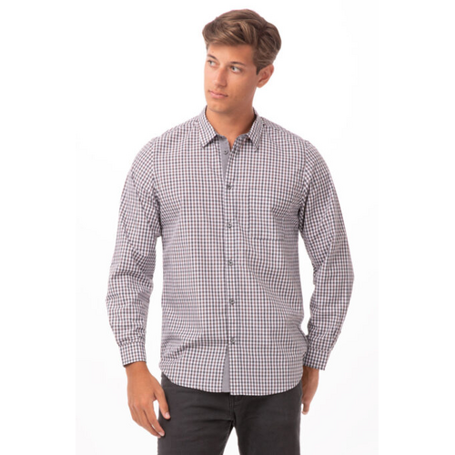 WORKWEAR, SAFETY & CORPORATE CLOTHING SPECIALISTS  - Long Sleeve Mens Gingham Shirt