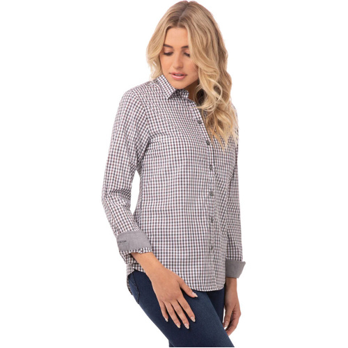 WORKWEAR, SAFETY & CORPORATE CLOTHING SPECIALISTS  - Long Sleeve Womens Gingham Shirt