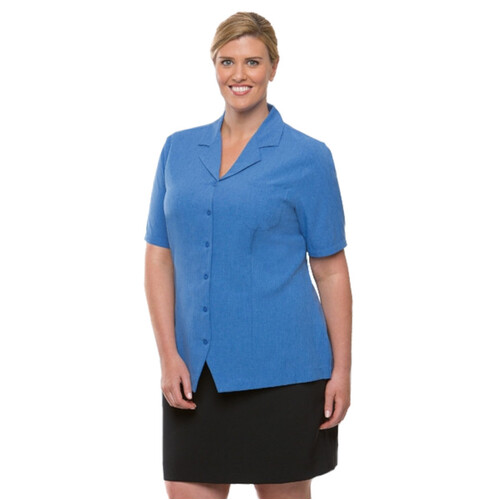 WORKWEAR, SAFETY & CORPORATE CLOTHING SPECIALISTS  - Ezylin Overblouse Short Sleeve Shirt - Ladies