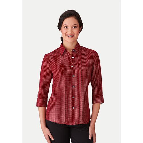 WORKWEAR, SAFETY & CORPORATE CLOTHING SPECIALISTS  - City-Stretch Spot 3/4 Shirt - Ladies