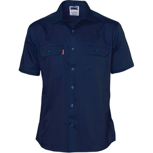 WORKWEAR, SAFETY & CORPORATE CLOTHING SPECIALISTS  - Cotton Drill Work Shirt - Short Sleeve