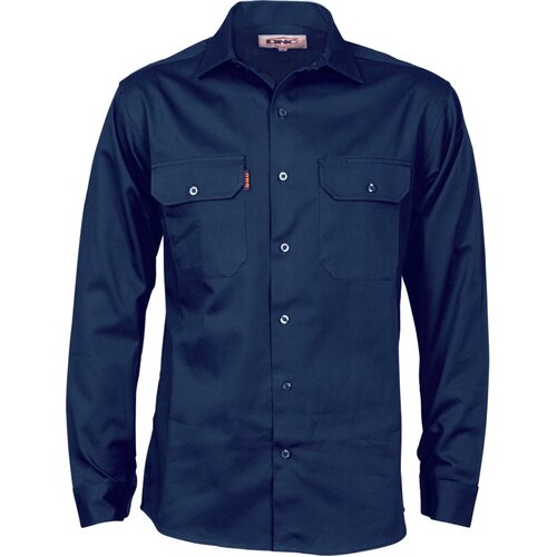WORKWEAR, SAFETY & CORPORATE CLOTHING SPECIALISTS  - Cotton Drill Work Shirt - Long Sleeve