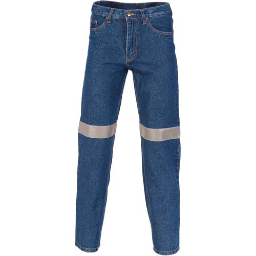 WORKWEAR, SAFETY & CORPORATE CLOTHING SPECIALISTS  - Denim Jeans With CSR R/Tape