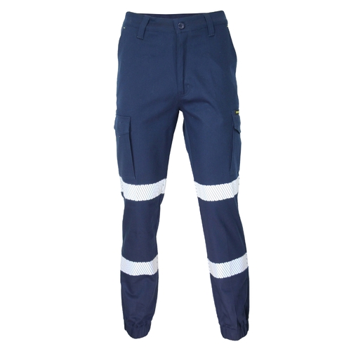 WORKWEAR, SAFETY & CORPORATE CLOTHING SPECIALISTS  - SLIMFLEX BIO-MOTION SEGMENT TAPED CARGO PANTS - ELASTIC CUFFS