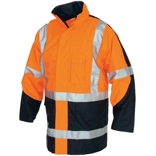 WORKWEAR, SAFETY & CORPORATE CLOTHING SPECIALISTS  - HiVis FR & HRC2 D/N Rain Jacket
